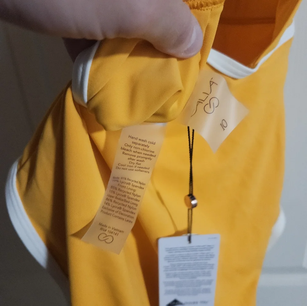 CALIA Halter Racerback Cheeky One Piece Swimsuit: MARIGOLD SHINE: NWT: SIZE 10